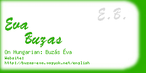 eva buzas business card